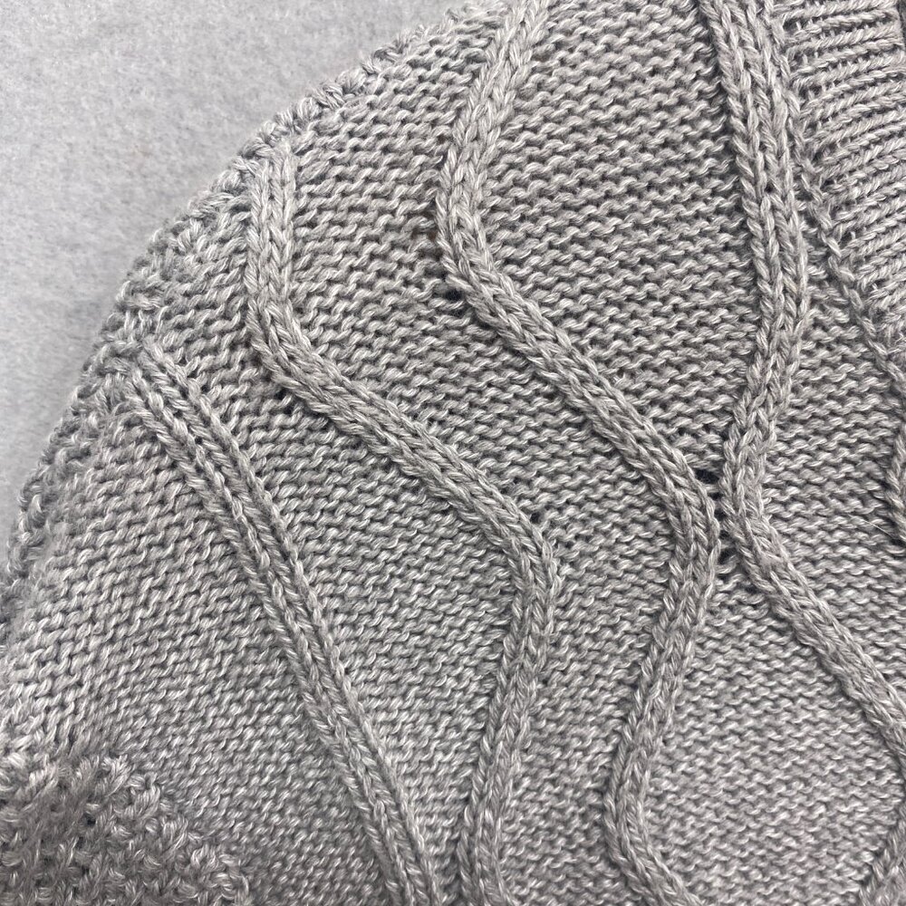 7 Diamonds Sweater Mens Large Grey Knit Textured 100% Cotton - Picture 4 of 11